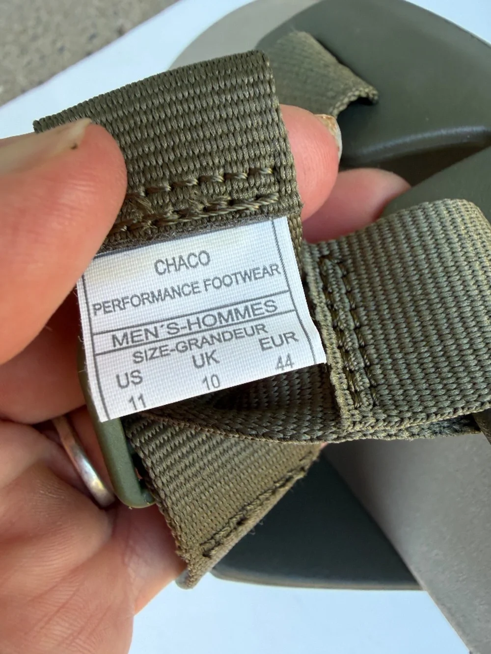 Chaco Men's Chillo's Army Green Adjustable Sandals